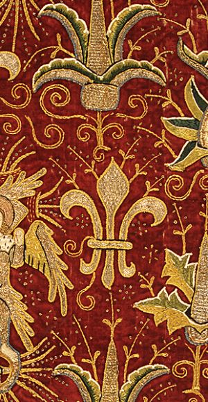 Goldwork on a chausable