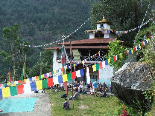Lunch at the shrine - first taste of spam!