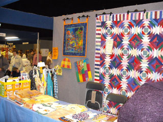 A beautiful quilt display