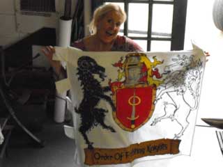 Bev with the new group banner 