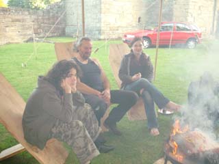 Round the fire with our lovely friend Keith
