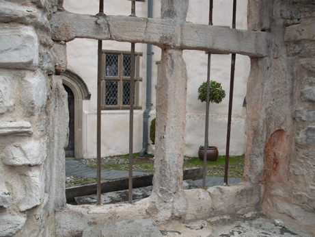 Part of the courtyard