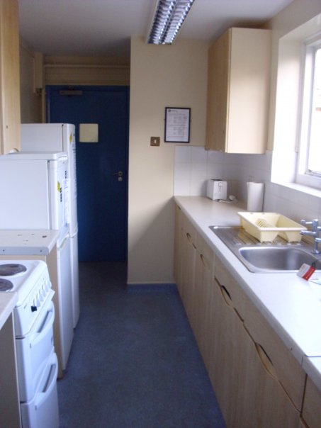 The hall of residence kitchen