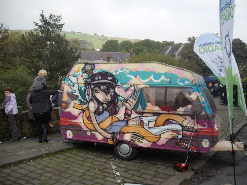 The 'Caravan of Love' that Two Valleys Radio use for outside broadcasts