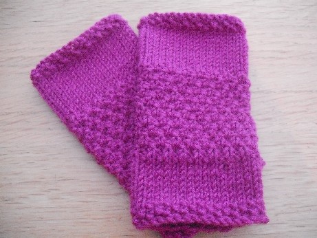 Pink wristwarmers