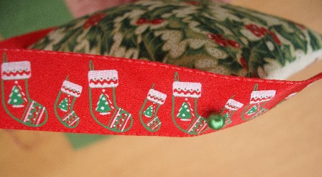 Xmas pud ornie ribbon