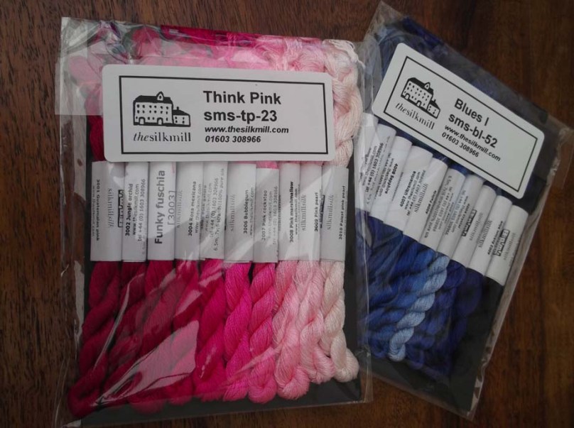 Pink and Blue silks