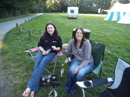 Caldicot - sisters on gate