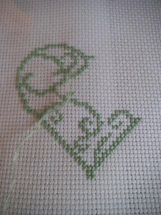 Heart cross stitch 2