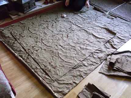 sewing weekend - cutting kerry's dress 2