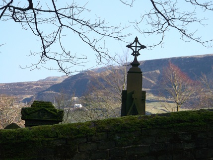 Spring walk March churchyard