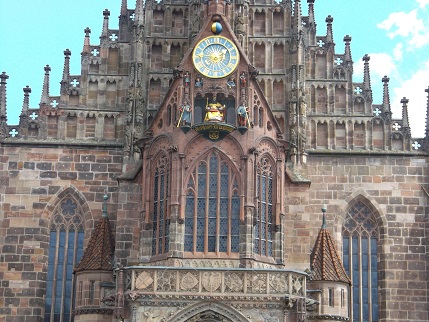 Bavaria 2014 Nuremburg church clock