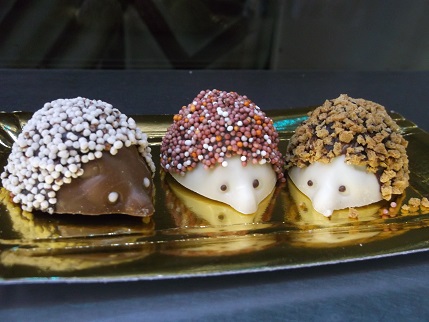 Spain New Year hedgehog chocs
