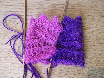 Knitting April 2015 - cuff joined