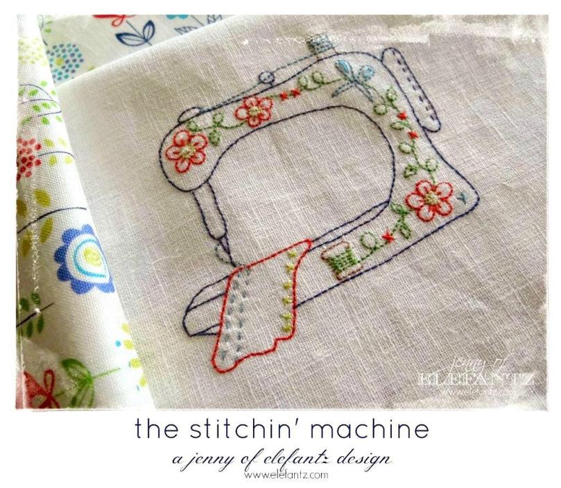 Elefantz The Stitchin Machine stitchery