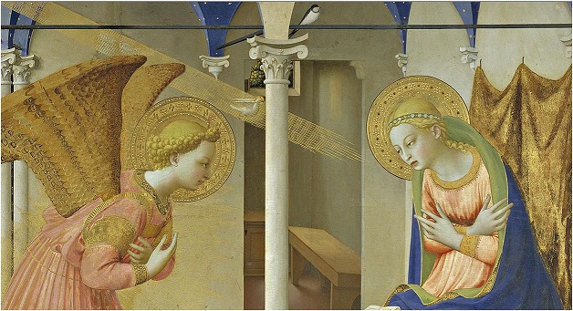 Prado - Annunciation 2 detail