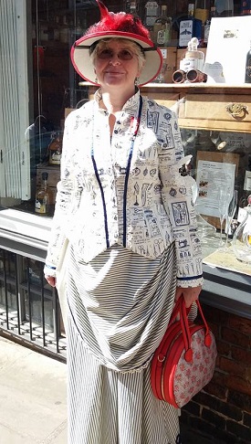 Steampunk sewing fabric dress 1