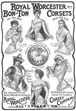 Victorian corset ad