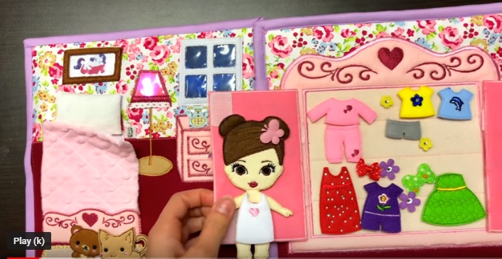 Quiet book doll house