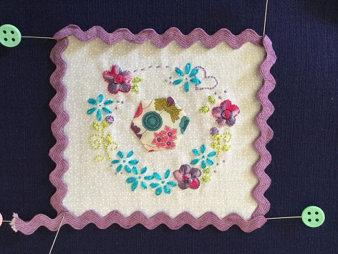 Embroidered pouch March 6