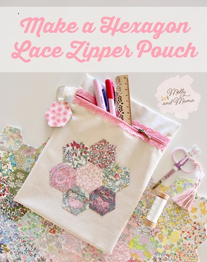 Hexagon-Lace-Zipper-Pouch