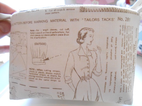 Vintage fabric basket 2