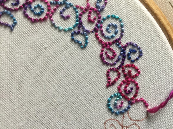 May embroidery circle WIP 3